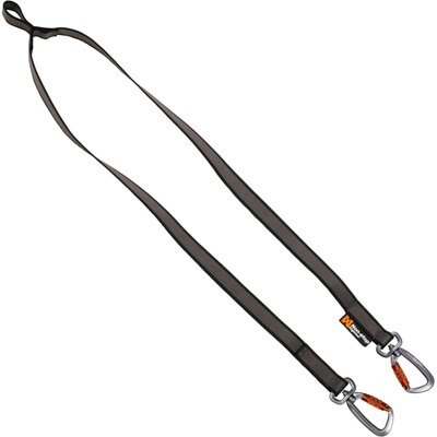 Non-stop Dogwear Non-stop Dogwear Touring Double Dog Leash, Black/Grey, 23-mm wide