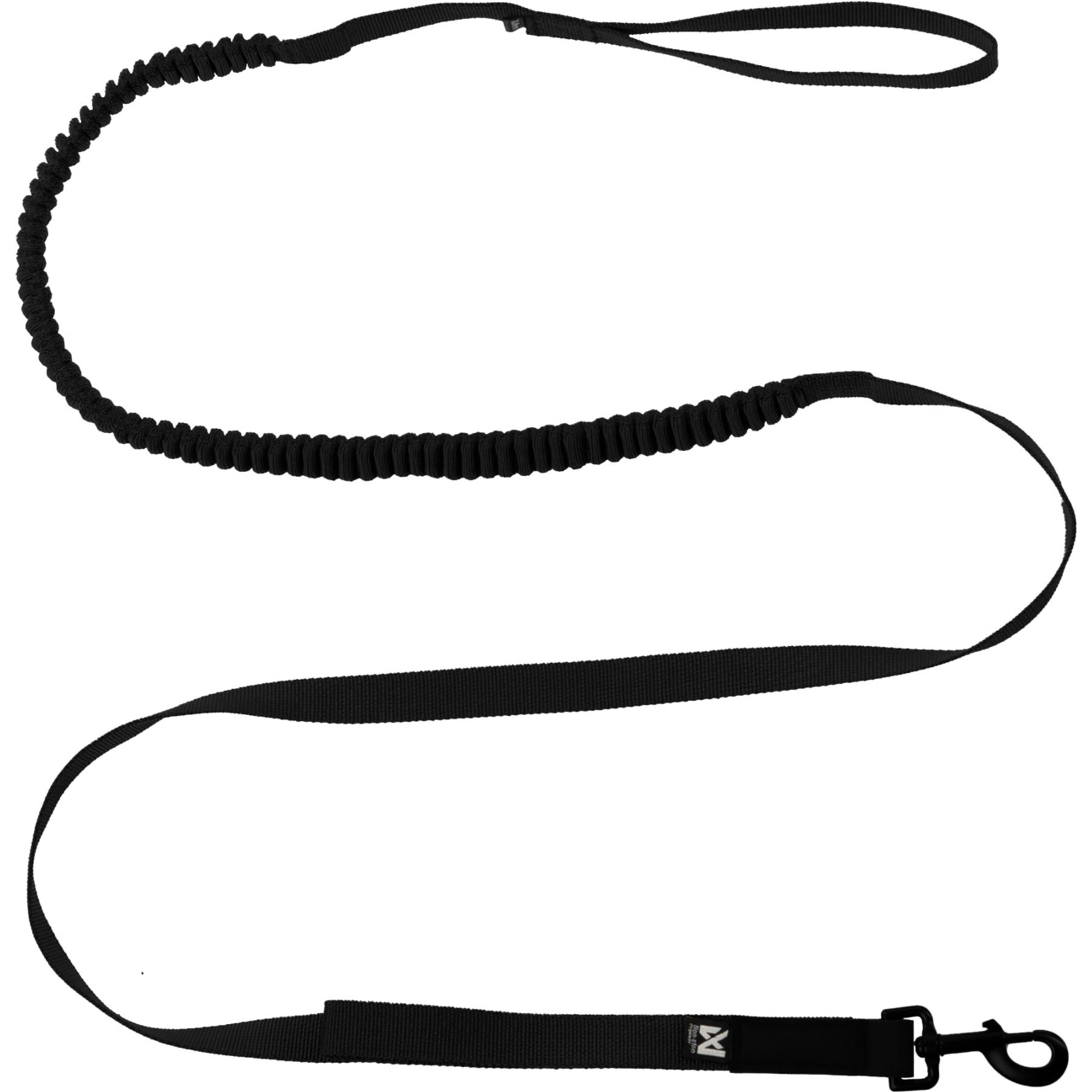 Non-stop Dogwear Touring Bungee WD Dog Leash, Black, 2.8-m long, 23-mm wide
