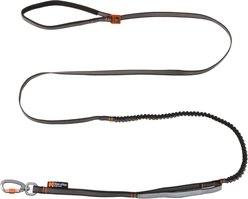 Non-stop Dogwear Touring Bungee Adjustable Dog Leash, Black/Grey, 23-mm wide