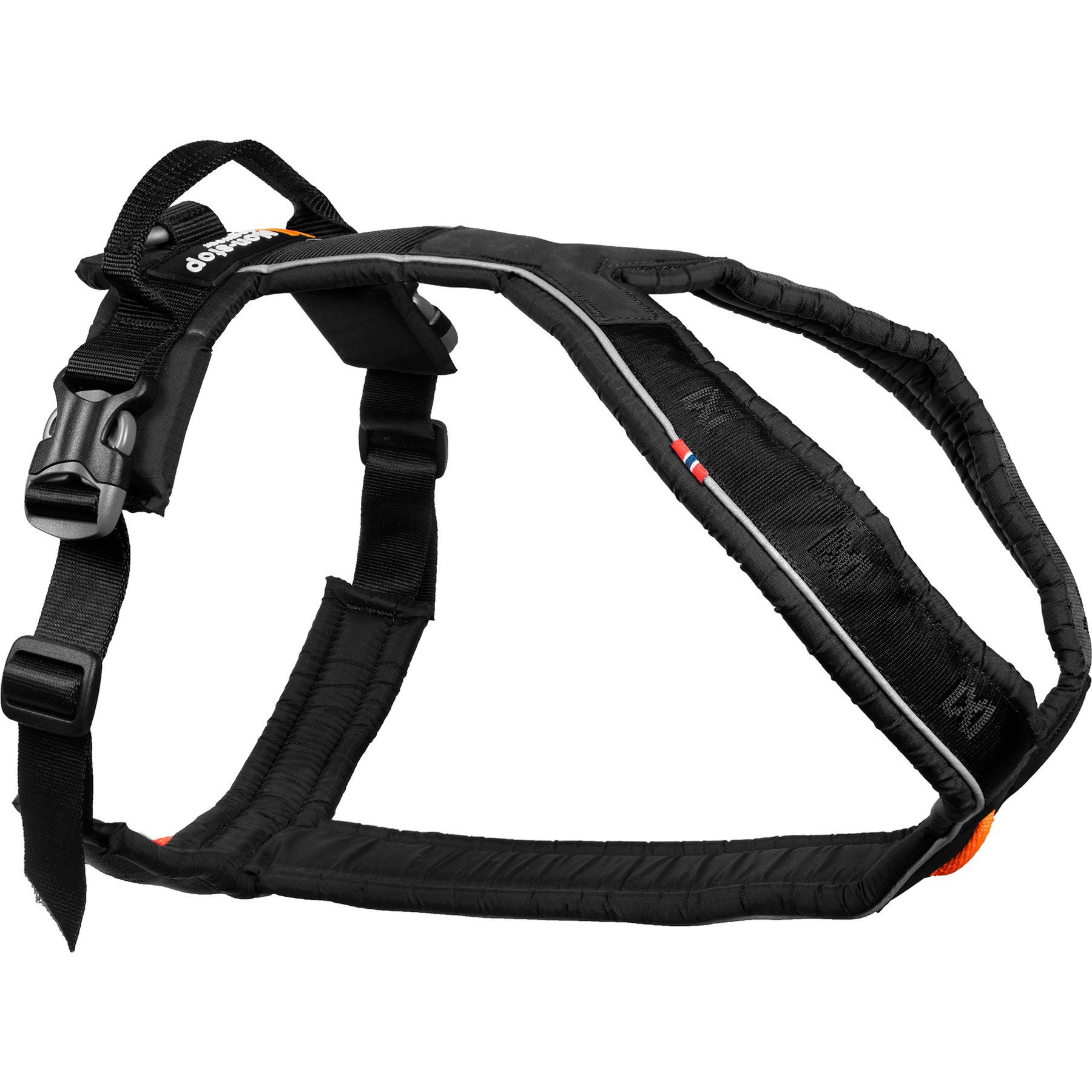 Non-stop Dogwear Line Grip Dog Harness, Black, 6: 22.0 to 34.3-in chest