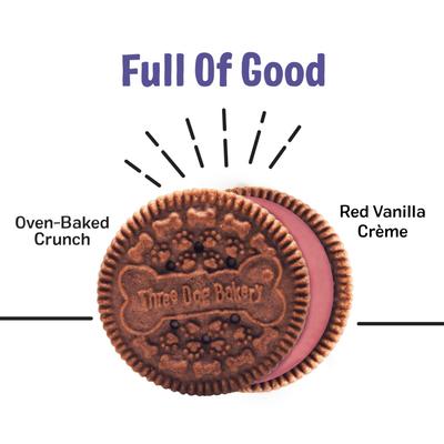 Show full view: Three Dog Bakery Red Velvet Valentine's Day Lick'n Crunch Dog Biscuits, 13-oz box slide 5 of 7