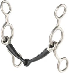 Turn-Two Stainless Steel Sweet Iron Snaffle Jr Cowhorse Bit, 5-in