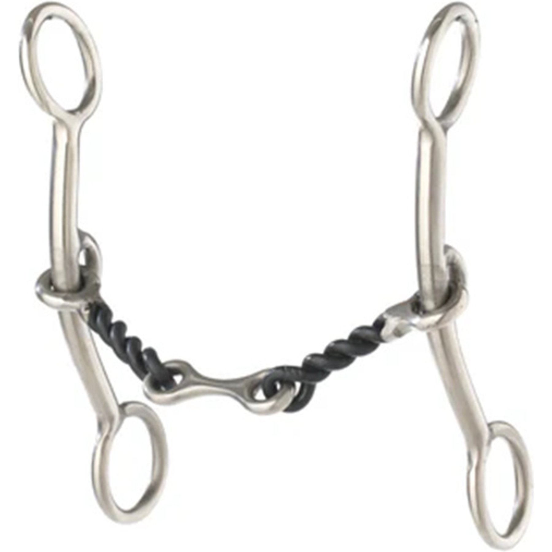 Centaur Ranch Turn-Two Stainless Steel Twisted Dogbone Lite Lifter Horse Bit, 5-in