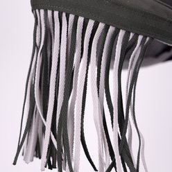 Shires Equestrian Products Air Motion Horse Fly Mask with Ears & Fringe, Khaki, Cob slide 2 of 9