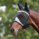 Shires Equestrian Products FlyGuard Pro Fine Mesh Horse Fly Mask with Ear, Jet, Full
