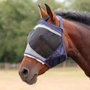 Shires Equestrian Products FlyGuard Pro Fine Mesh Earless Horse Fly Mask, Navy, Cob