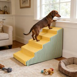 Wisfor High-Density Foam Dog Stairs with Washable Cover, 5 Step