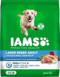 Iams Proactive Health Large Breed Adult with Real Chicken Dry Dog Food, 15-lb bag