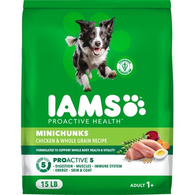 Iams Iams Proactive Health Minichunks with Real Chicken & Whole Grains Dry Dog Food, 15-lb bag