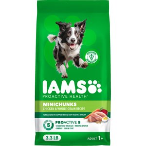 Iams Proactive Health Minichunks with Real Chicken & Whole Grains Dry Dog Food, 3.3-lb bag