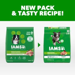 Iams Proactive Health Minichunks with Real Chicken & Whole Grains Dry Dog Food, 30-lb bag slide 2 of 9