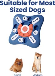 PawsPik Interactive Treat Dispensing Puzzle Dog Toy, Blue & Orange slide 2 of 8