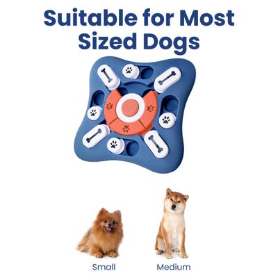 Show full view: PawsPik Interactive Treat Dispensing Puzzle Dog Toy, Blue & Orange slide 8 of 10