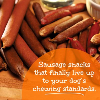 Show full view: Happy Howie's Baker's Dozen 4-in Beef Sausage Dog Treats, 13 count pouch slide 4 of 11