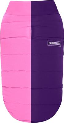 Show full view: Canada Pooch Reversible Solid Insulated Dog Puffer Vest, Pink/Purple, 20-in slide 4 of 5