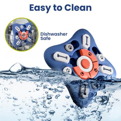 Show full view: PawsPik Interactive Treat Dispensing Puzzle Dog Toy, Blue & Orange slide 6 of 10