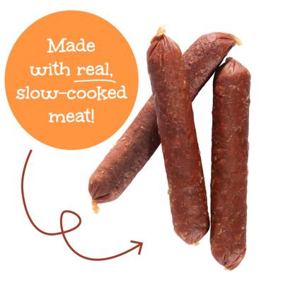 Show full view: Happy Howie's Baker's Dozen 4-in Beef Sausage Dog Treats, 13 count pouch slide 6 of 11