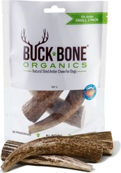 Buck Bone Organics Small Whole Elk Antler Dog Treats, 3 count