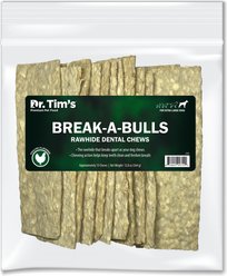 Dr. Tim's Break-A-Bulls X-Large Rawhide Dog Dental Chews, 15 count