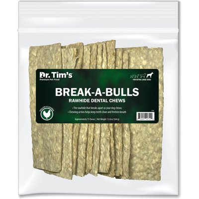 Dr. Tim's Dr. Tim's Break-A-Bulls X-Large Rawhide Dog Dental Chews, 15 count