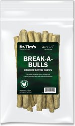 Dr. Tim's Break-A-Bulls Petite Rawhide Dog Dental Chews, 15 count