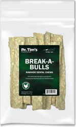 Dr. Tim's Break-A-Bulls Small Dog Rawhide Dental Chews, 15 count