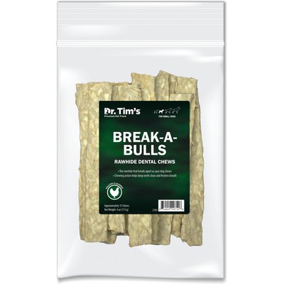 Dr. Tim's Dr. Tim's Break-A-Bulls Small Dog Rawhide Dental Chews, 15 count