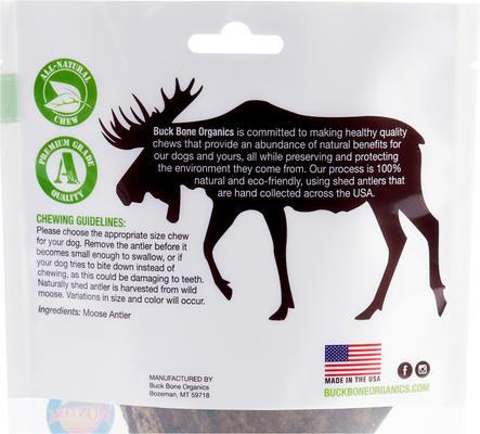 Show full view: Buck Bone Organics Moose Antler Dog Treats, Medium slide 10 of 10