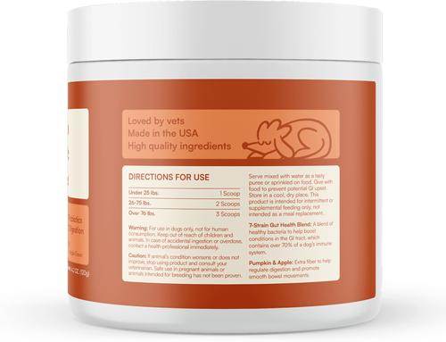 Show full view: Reggie Pumpkin Probiotic Powder Pumpkin & Apple Flavored Digestive Aid Supplement for Dogs, 40 servings slide 9 of 10