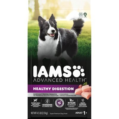 Iams Iams Advanced Health Adult Healthy Digestion with Real Chicken Dry Dog Food, 4.5-lb bag