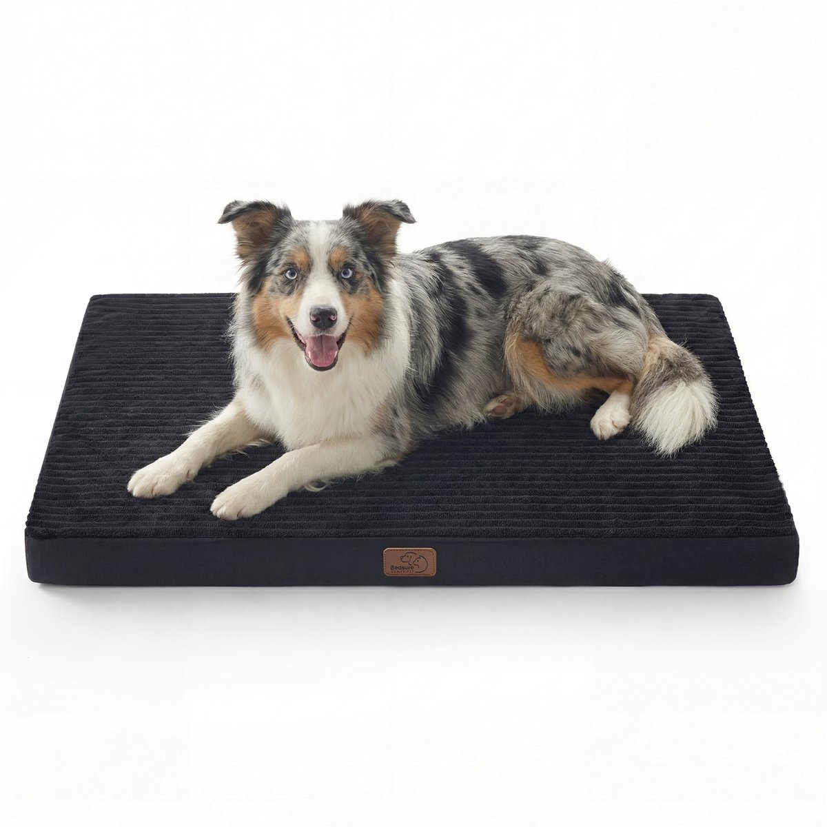 Bedsure Orthopedic Dog Crate Bed Mat with Removable Machine Washable Cover, Black, X-Large