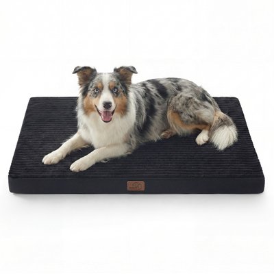 Bedsure Bedsure Orthopedic Dog Crate Bed Mat with Removable Machine Washable Cover, Black, X-Large
