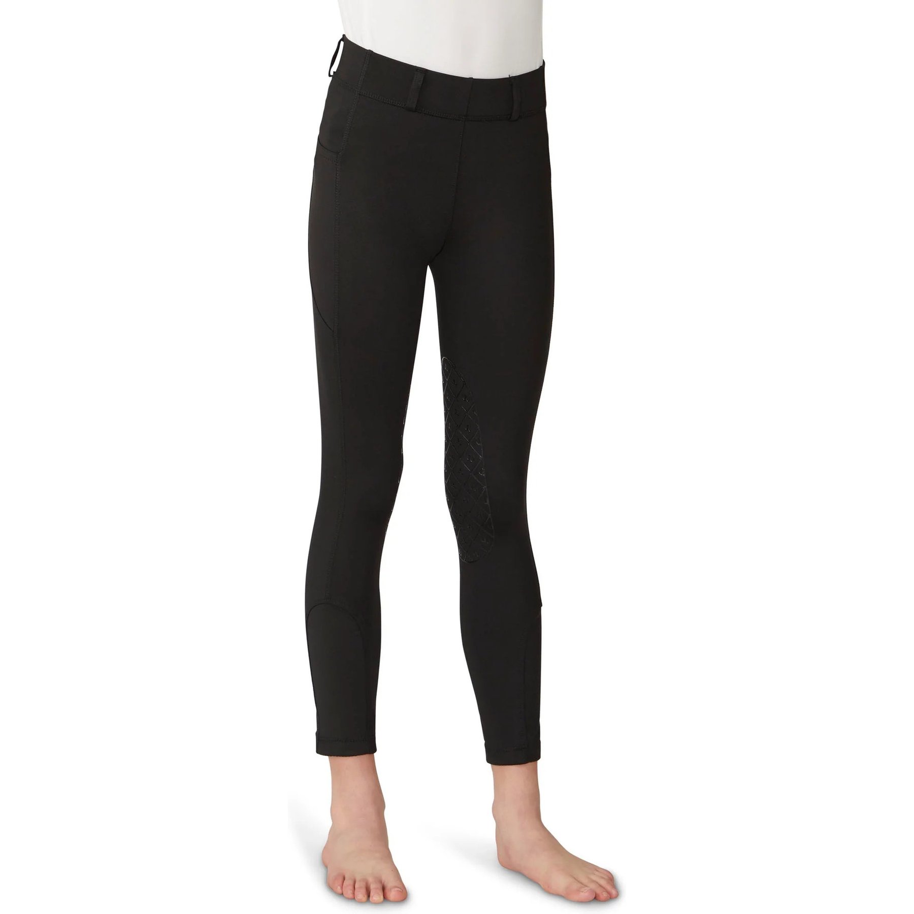 Ovation Aerowick GripTech Knee Patch Tight Child Horse Riding Breeches, Black, Large: 12