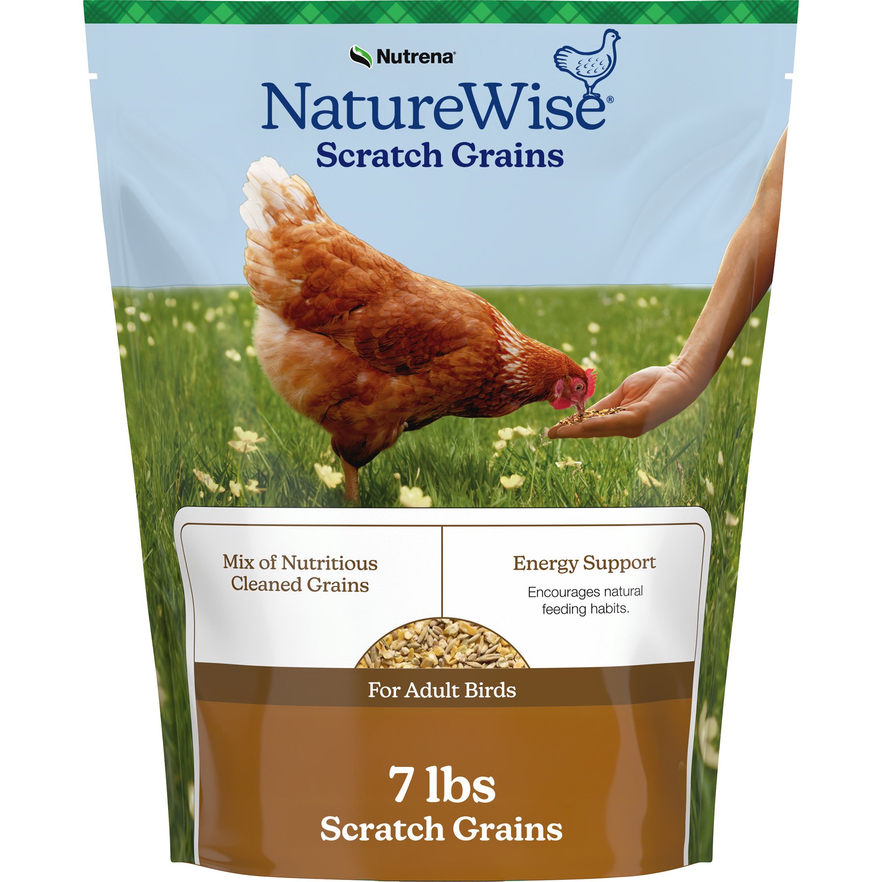 Nutrena NatureWise Chicken 7.5% Protein Scratch Grains, 7-lb bag