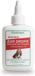 Forticept Anti-Itch Ear Infection Treatment Drops for Dogs & Cats, 2-fl oz bottle