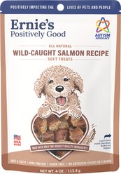 Ernie Els Pet Products Ernie's Wild Salmon Recipe Grain-Free Soft & Chewy Treats, 4-oz pouch