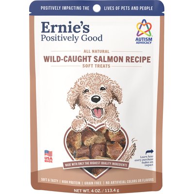 Ernie Els Pet Products Ernie Els Pet Products Ernie's Wild Salmon Recipe Grain-Free Soft & Chewy Treats, 4-oz pouch