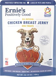Ernie Els Pet Products Ernie's Chicken Breast Grain-Free Jerky Dog Treats, 16-oz pouch