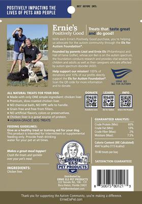 Show full view: Ernie Els Pet Products Ernie's Chicken Liver Grain-Free Freeze-Dried Dog Treats, 3-oz pouch slide 3 of 7
