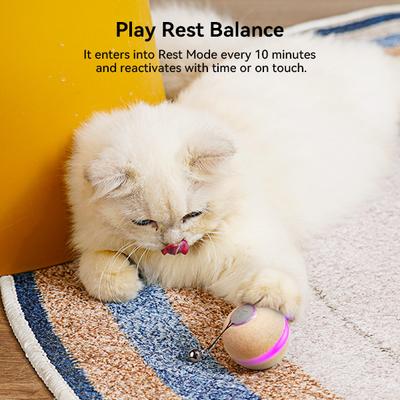 Show full view: Cheerble Ball M3 Automatic Running & Bouncing Cat Ball Toy with Synthetic Fiber Shell, Apricot Beige slide 3 of 9