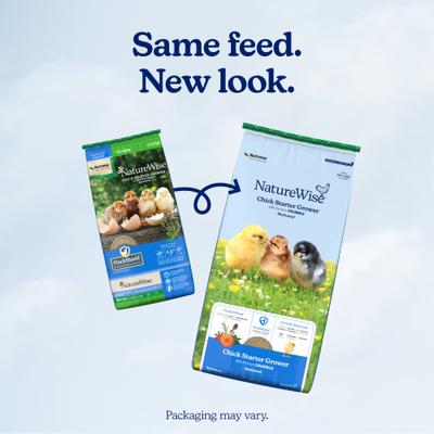 Show full view: Nutrena NatureWise Chick Starter Grower Medicated 18% Protein Crumbles Poultry Feed, 40-lb bag slide 2 of 10
