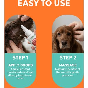Forticept Anti-Itch Ear Infection Treatment Drops for Dogs & Cats, 2-fl oz bottle