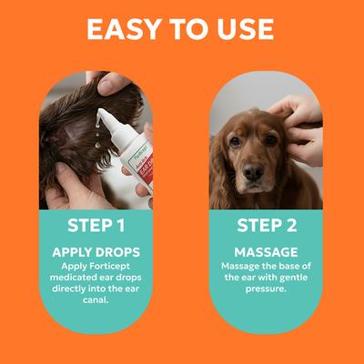 Show full view: Forticept Anti-Itch Ear Infection Treatment Drops for Dogs & Cats, 2-fl oz bottle slide 6 of 11
