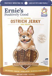 Ernie Els Pet Products Ernie's Ostrich Grain-Free Jerky Dog Treats, 4-oz pouch