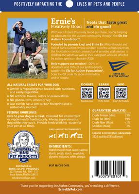 Show full view: Ernie Els Pet Products Ernie's Ostrich Grain-Free Jerky Dog Treats, 4-oz pouch slide 3 of 6