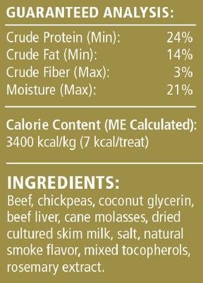 Show full view: Ernie Els Pet Products Ernie's Grass Fed Beef Recipe Grain-Free Soft & Chewy Treats, 4-oz pouch slide 4 of 7