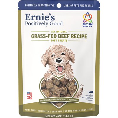 Ernie Els Pet Products Ernie Els Pet Products Ernie's Grass Fed Beef Recipe Grain-Free Soft & Chewy Treats, 4-oz pouch