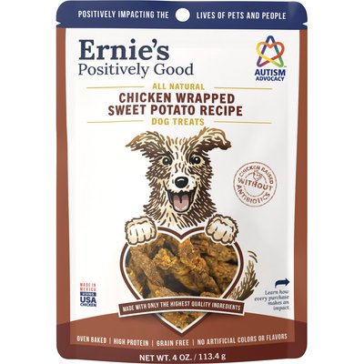 Ernie Els Pet Products Ernie Els Pet Products Ernie's Chicken Wrapped Sweet Potato Recipe Grain-Free Jerky Dog Treats, 4-oz pouch