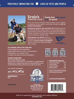 Show full view: Ernie Els Pet Products Ernie's Beef Grain-Free Jerky Dog Treats, 12-oz pouch slide 3 of 8