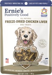 Ernie Els Pet Products Ernie's Chicken Liver Grain-Free Freeze-Dried Dog Treats, 3-oz pouch slide 1 of 5